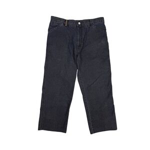 JUST CAVALLI Black‎ Wide Leg Cropped Jeans Made in Italy Size 36/34W